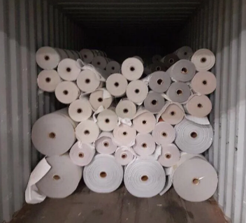Warehouse inventory of OEM PVC automotive leather and textile stocklot rolls